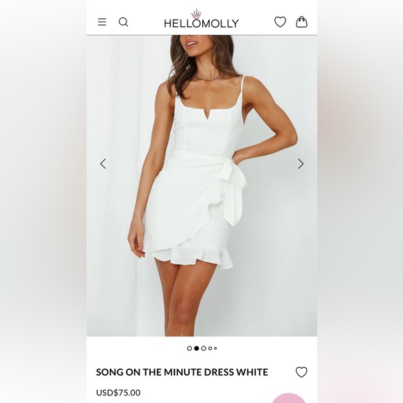 Hello Molly Song on the Minute Dress White (mini dress) - Picture 3 of 8